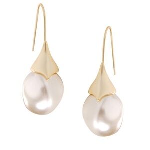 Teardrop Simulated Pearl Dangle Earrings